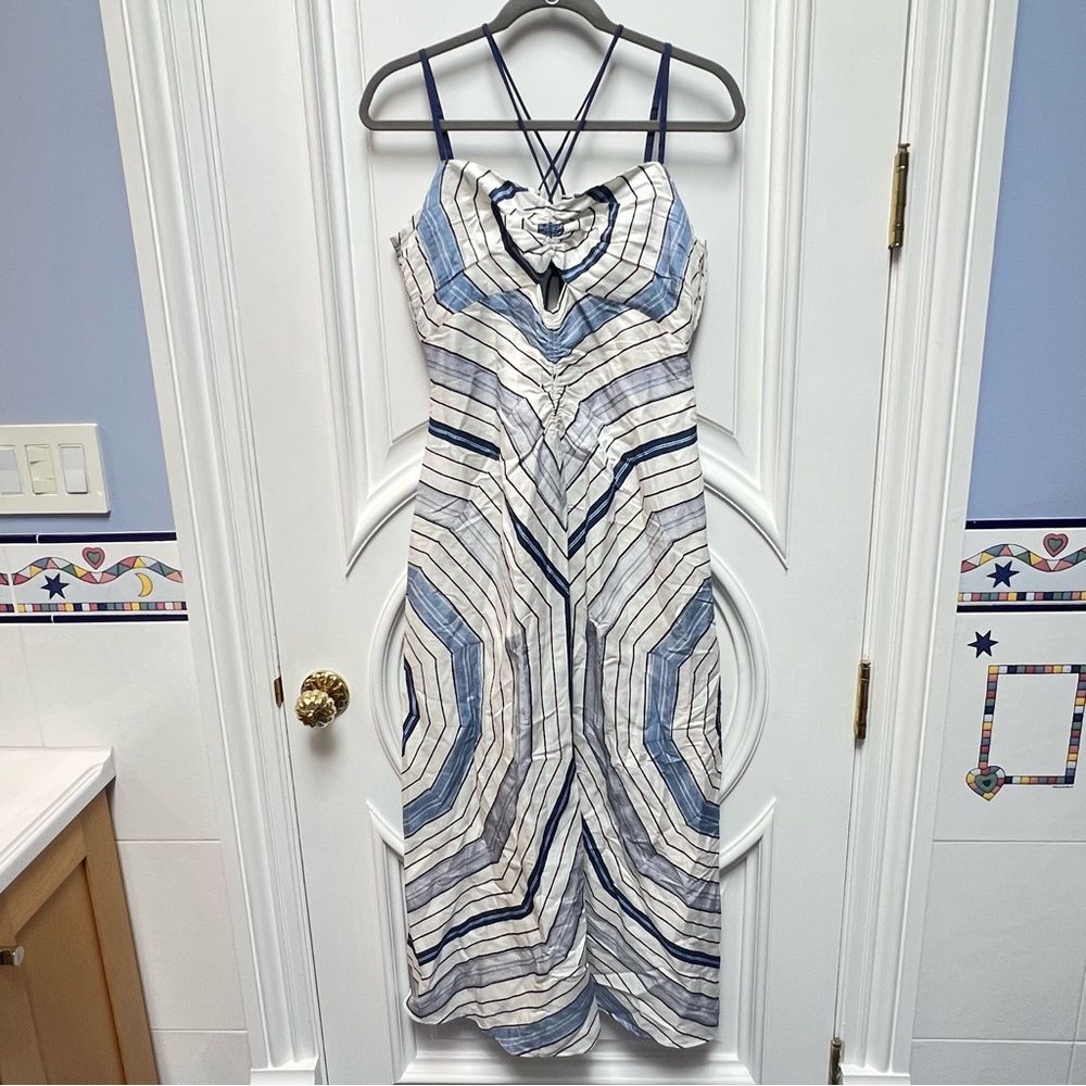 NWT Sandro Spiral Motif Dress w/ broken zipper - Picture 9 of 12